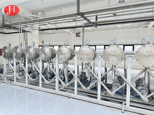 Hydrocyclone-separatorapparatuur voor de verwerking van cassavezetmeel